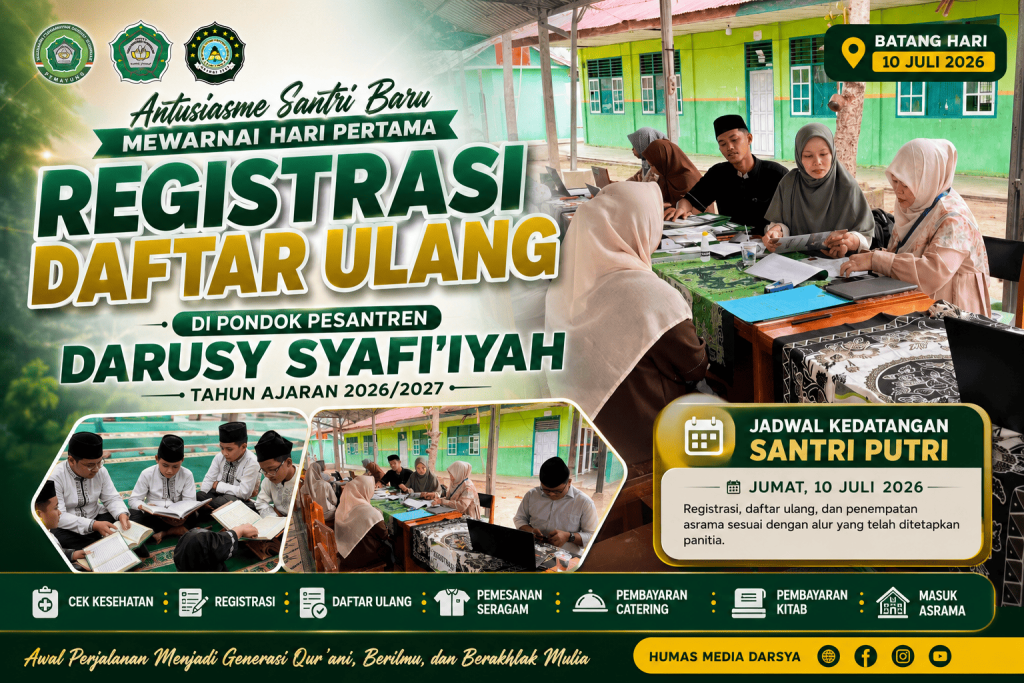 Gelombang Santri Baru Mulai Berdatangan, Pondok Pesantren Darusy Syafiiyah Resmi Buka Babak Baru Tahun Ajaran 2026/2027