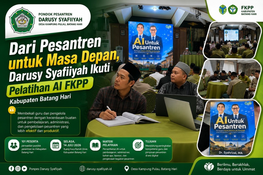 Dari Pesantren untuk Masa Depan, Darusy Syafiiyah Ikuti Pelatihan AI FKPP Kabupaten Batang Hari